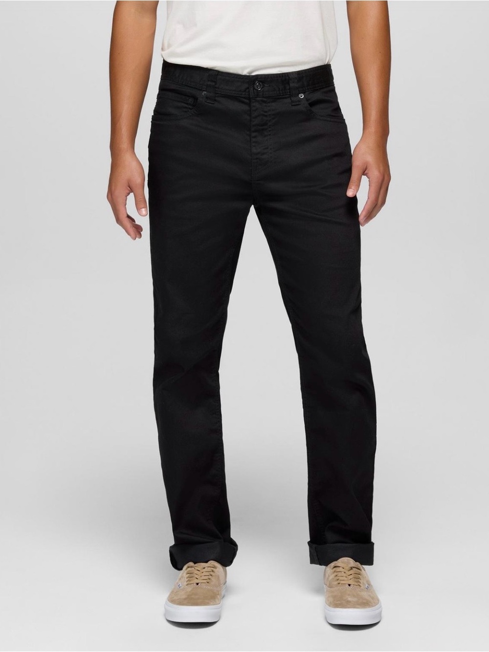 Prana Bridger Black Denim Straight Leg Jeans Mens 36x32 Slim Fit
